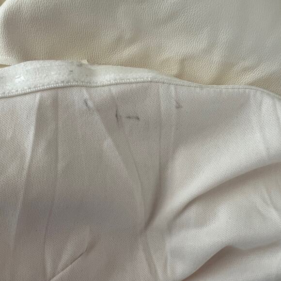 Amanda Uprichard Palma Leather Dress in Cream NWOT Medium - Picture 10 of 10